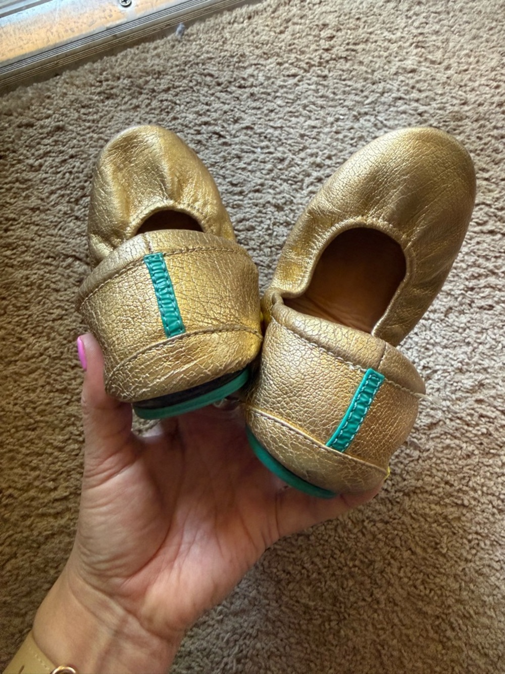 TIEKS | Golden Glitz Ballet Flats
